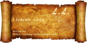 Linkner Lola névjegykártya
